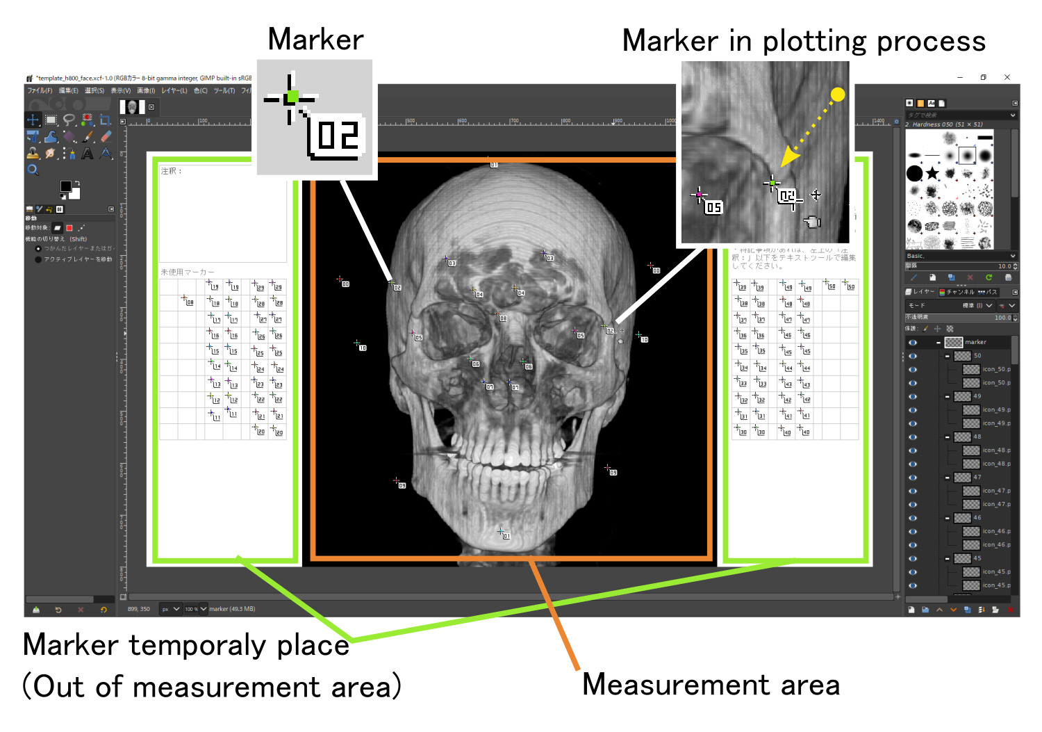 計測テンプレートの例